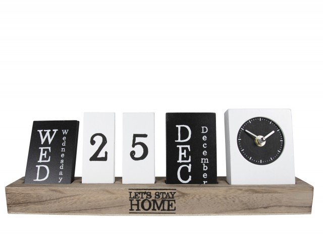 Il calendario Set Let's Stay Home di Maiuguali è utile, ma soprattutto decorativo, perfetto sopra un mobile nel corridoio o su una mensola della cucina. È realizzato in legno e metallo. Misura L 37 x P 6 x H 12 cm. Prezzo 27 euro. www.maiuguali.it Il calendario Set Let's Stay Home di Maiuguali è utile, ma soprattutto decorativo, perfetto sopra un mobile nel corridoio o su una mensola della cucina. È realizzato in legno e metallo. Misura L 37 x P 6 x H 12 cm. Prezzo 27 euro. www.maiuguali.it