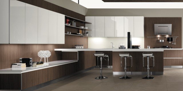 Cucine con penisola grande: per separare, contenere, pranzare cose ... Foto cucine con penisola