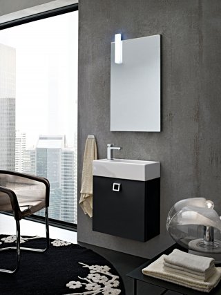 mobile lavabo della composizione Play di Cerasa con ripiano in vetro mobile lavabo della composizione Play di Cerasa con ripiano in vetro