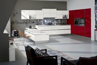 cucina con penisola e bancone snack Like.Go di Veneta Cucine cucina con penisola e bancone snack Like.Go di Veneta Cucine