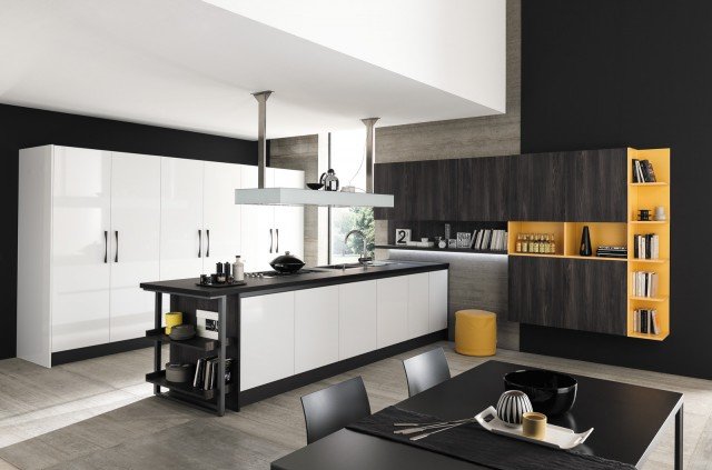 cucina con penisola Marina Line di Febal Casa cucina con penisola Marina Line di Febal Casa