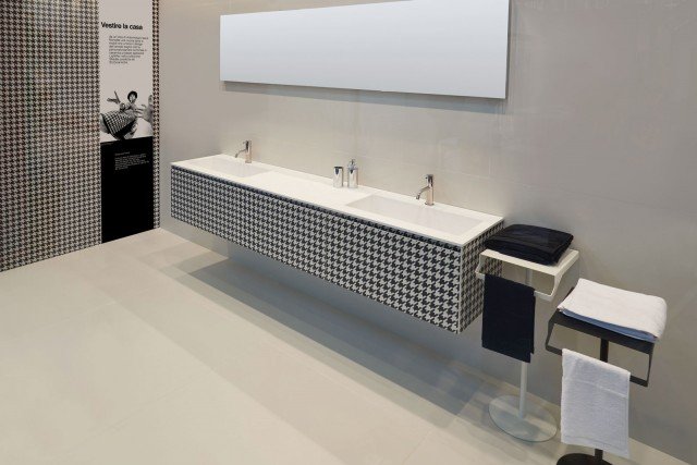 mobile sottolavabo Monolite di Antonio Lupi decoro Shades/pied-de-poule Lightker di Sil Ceramiche mobile sottolavabo Monolite di Antonio Lupi decoro Shades/pied-de-poule Lightker di Sil Ceramiche