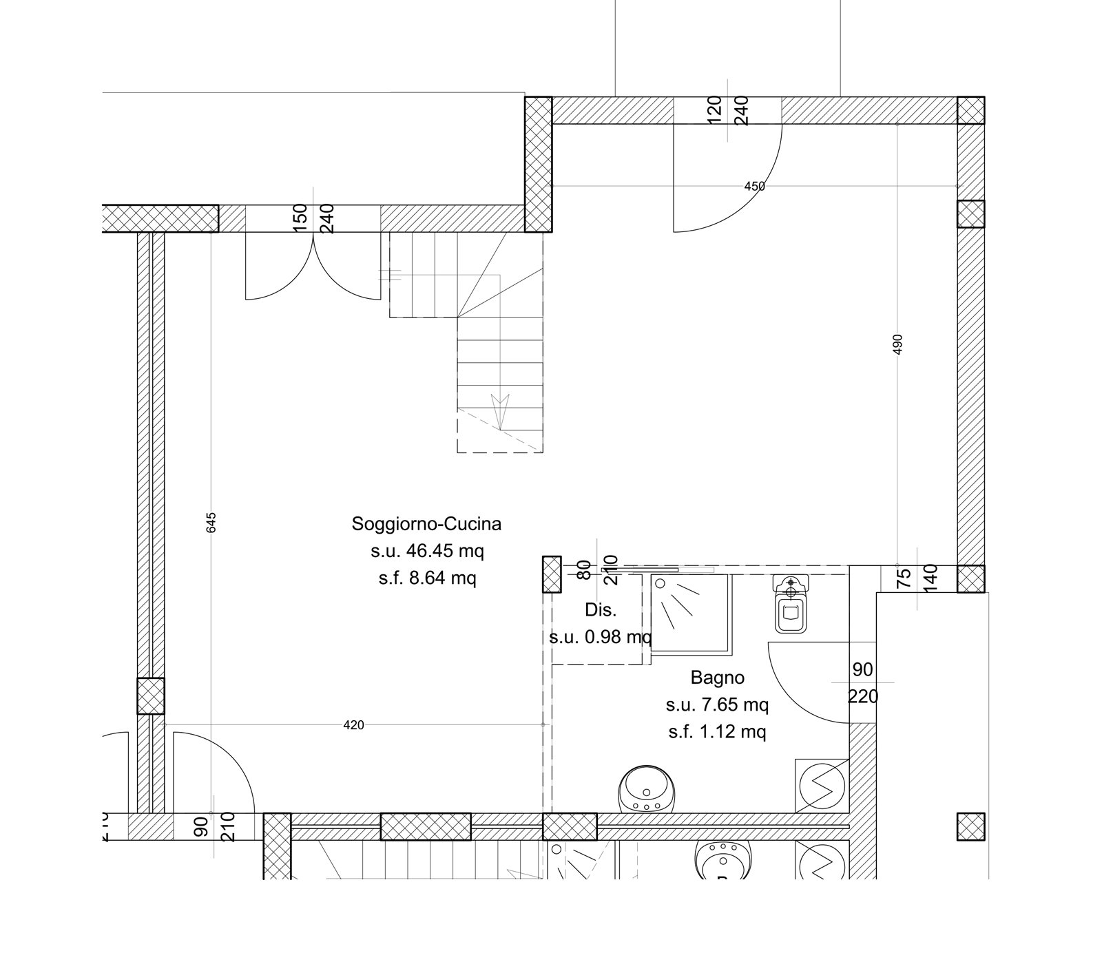 120 mq su due piani con mansarda - Cose di Casa