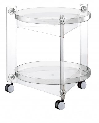 Massoni di Fratelli Guzzini è interamente realizzato in materiale acrilico trasparente che lo rende leggero e resistente. I due piani di appoggio rotondi possono essere usati da soli come vassoi. Misura ø 66 x H 63,5 cm. Prezzo 165 euro. www.fratelliguzzini.com Massoni di Fratelli Guzzini è interamente realizzato in materiale acrilico trasparente che lo rende leggero e resistente. I due piani di appoggio rotondi possono essere usati da soli come vassoi. Misura ø 66 x H 63,5 cm. Prezzo 165 euro. www.fratelliguzzini.com