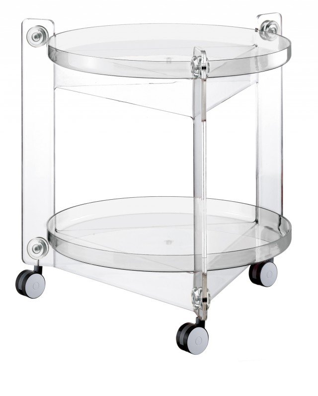 Massoni di Fratelli Guzzini è interamente realizzato in materiale acrilico trasparente che lo rende leggero e resistente. I due piani di appoggio rotondi possono essere usati da soli come vassoi. Misura ø 66 x H 63,5 cm. Prezzo 165 euro. www.fratelliguzzini.com Massoni di Fratelli Guzzini è interamente realizzato in materiale acrilico trasparente che lo rende leggero e resistente. I due piani di appoggio rotondi possono essere usati da soli come vassoi. Misura ø 66 x H 63,5 cm. Prezzo 165 euro. www.fratelliguzzini.com
