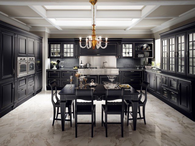 cucina laccata nero opaco Baltimora di Scavolini cucina laccata nero opaco Baltimora di Scavolini