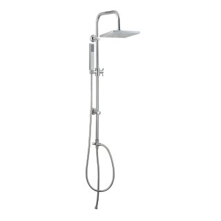 soffione quadrato e in ABS cromato lucido della colonna doccia Style di Leroy Merlin soffione quadrato e in ABS cromato lucido della colonna doccia Style di Leroy Merlin
