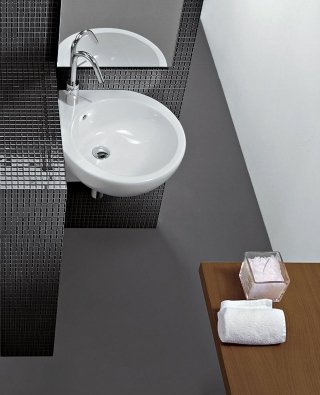 lavabo angolare You&Me di Hatria con bacino rotondo lavabo angolare You&Me di Hatria con bacino rotondo