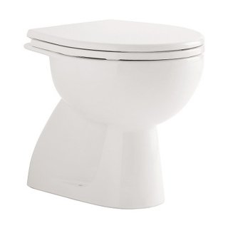 wc a terra Colibri di Leroy Merlin con scarico a muro in ceramica bianca wc a terra Colibri di Leroy Merlin con scarico a muro in ceramica bianca