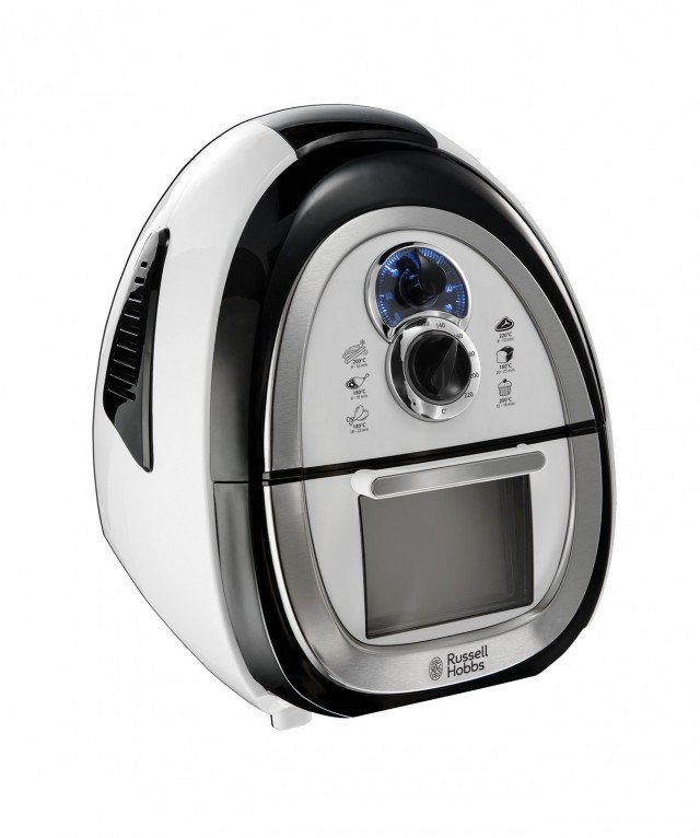 Multi-funzionale perchè adatto a friggere senza olio, arrostire, cuocere e grigliare, Purifry Multi di Russell Hobbs ha capacità di 3 litri (1,2 kg, timer di 60 minuti con spegnimento automatico e sportello con finestra per visionare la cottura. Prezzo 199 euro. www.russellhobbs.it Multi-funzionale perchè adatto a friggere senza olio, arrostire, cuocere e grigliare, Purifry Multi di Russell Hobbs ha capacità di 3 litri (1,2 kg, timer di 60 minuti con spegnimento automatico e sportello con finestra per visionare la cottura. Prezzo 199 euro. www.russellhobbs.it