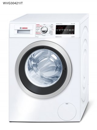La lavasciuga Avantixx della Serie 6 mod. WVG30421IT di Bosch ha motore inverter estremamente silenzioso ed efficiente e programma specifico per le persone che soffrono di allergie. Il sistema VarioPerfect™ consente di scegliere se risparmiare fino al 65 % di tempo, con l'opzione TurboPerfect, o fino al 50 % di energia, con l'opzione EcoPerfect. In classe A, lava 8 kg e ne asciuga 5. Misura L 60 x P 56 x H 85 cm. Prezzo 901,81 euro. www.bosch.it La lavasciuga Avantixx della Serie 6 mod. WVG30421IT di Bosch ha motore inverter estremamente silenzioso ed efficiente e programma specifico per le persone che soffrono di allergie. Il sistema VarioPerfect™ consente di scegliere se risparmiare fino al 65 % di tempo, con l'opzione TurboPerfect, o fino al 50 % di energia, con l'opzione EcoPerfect. In classe A, lava 8 kg e ne asciuga 5. Misura L 60 x P 56 x H 85 cm. Prezzo 901,81 euro. www.bosch.it