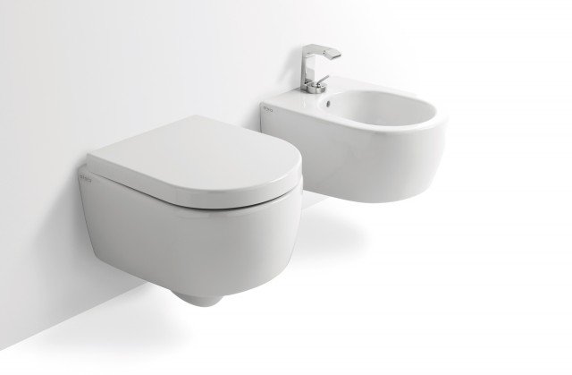 wc e bidet sospesi dimensioni mini collezione Smile di Cielo realizzati in ceramica bianca wc e bidet sospesi dimensioni mini collezione Smile di Cielo realizzati in ceramica bianca