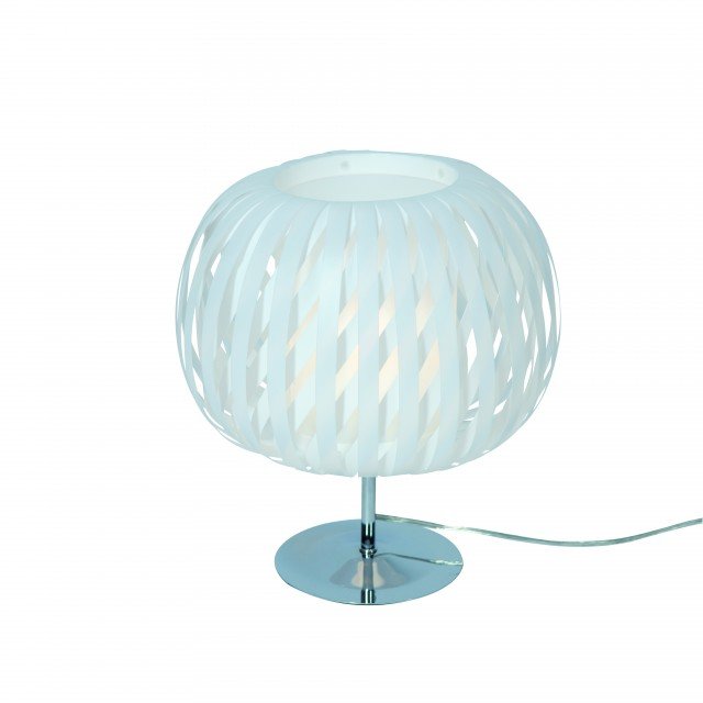 Lampada da tavolo Linda: Ispirata al design anni ’60 la lampada linda crea effetti di luce con il suo paralume lavorato. Dimensioni: Ø 30 cm, H 30 cm. Prezzo al pubblico: €35,90 Lampada da tavolo Linda: Ispirata al design anni ’60 la lampada linda crea effetti di luce con il suo paralume lavorato. Dimensioni: Ø 30 cm, H 30 cm. Prezzo al pubblico: €35,90