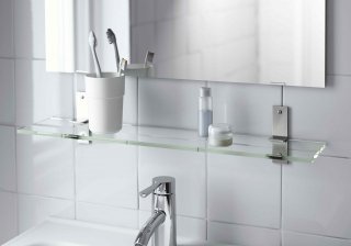 mensola in vetro temperato Grundtal di Ikea Italia Retail per bagno mensola in vetro temperato Grundtal di Ikea Italia Retail per bagno