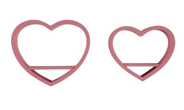 5. Le mensoline Lovely di Maisons du monde sono laccate rosa e hanno una linea a cuore stilizzato. Misurano L 39 x P 9 x H 34 cm e L 33 x P 9 x H 27 cm. Prezzo 34,99 euro per il set da 2 pezzi. www.maisonsdumonde.com 5. Le mensoline Lovely di Maisons du monde sono laccate rosa e hanno una linea a cuore stilizzato. Misurano L 39 x P 9 x H 34 cm e L 33 x P 9 x H 27 cm. Prezzo 34,99 euro per il set da 2 pezzi. www.maisonsdumonde.com