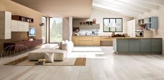 cucina aperta su living Zenzero di Arrex Le Cucine cucina aperta su living Zenzero di Arrex Le Cucine