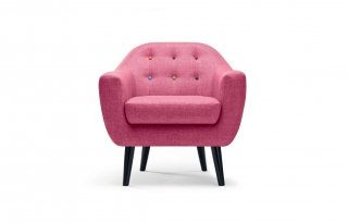 8. Ritchie di Made.com ha un design nordico ed è rivestita in un colore intenso e attuale come il rosa pastello; lo schienale è impreziosito dalla presenza di bottoni colorati. Il telaio è realizzato in legno massello laccato nero e imbottito in gommapiuma. Misura L 83 x P 85 x H 86 cm. Prezzo di riferimento 850 euro, prezzo attuale 399 euro. www.made.com 8. Ritchie di Made.com ha un design nordico ed è rivestita in un colore intenso e attuale come il rosa pastello; lo schienale è impreziosito dalla presenza di bottoni colorati. Il telaio è realizzato in legno massello laccato nero e imbottito in gommapiuma. Misura L 83 x P 85 x H 86 cm. Prezzo di riferimento 850 euro, prezzo attuale 399 euro. www.made.com