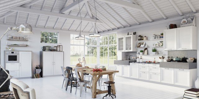 Ischia di Del Tongo è una grande cucina in stile country realizzata in legno massiccio con finitura bianca. Il piano è in acciaio vintage. Sono presenti una cappa integrata nel pensile, una grande boiserie con mensole e due mobili indipendenti che aumentano la capacità di contenimento. Prezzo su richiesta. www.gruppodeltongo.com Ischia di Del Tongo è una grande cucina in stile country realizzata in legno massiccio con finitura bianca. Il piano è in acciaio vintage. Sono presenti una cappa integrata nel pensile, una grande boiserie con mensole e due mobili indipendenti che aumentano la capacità di contenimento. Prezzo su richiesta. www.gruppodeltongo.com