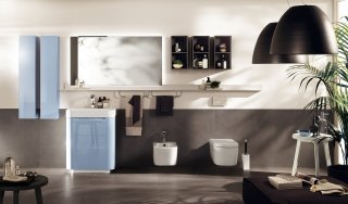 mensola della collezione componibile Idro di Scavolini Bathrooms nella finitura bianco opaco mensola della collezione componibile Idro di Scavolini Bathrooms nella finitura bianco opaco