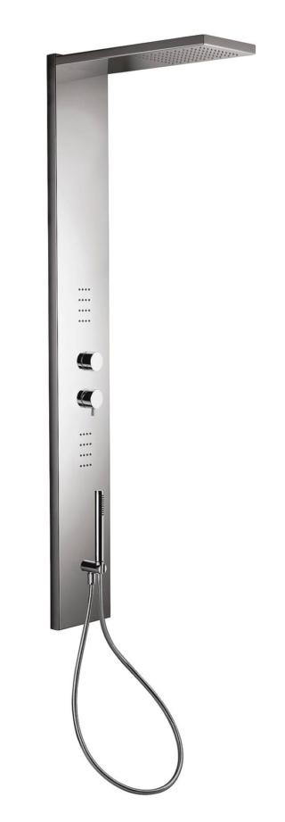 Vertical
di CARIMALI design water_space
(www.carimali.it),
ha due gruppi
di getti massaggianti e soffione a pioggia con 99 ugelli
in silicone anticalcare.
La colonna è in acciaio inox lucido,
con miscelatore
e doccino. Misura
L 20 x P 53 x
H 150 cm. Costa 1.908 euro + Iva. Vertical
di CARIMALI design water_space
(www.carimali.it),
ha due gruppi
di getti massaggianti e soffione a pioggia con 99 ugelli
in silicone anticalcare.
La colonna è in acciaio inox lucido,
con miscelatore
e doccino. Misura
L 20 x P 53 x
H 150 cm. Costa 1.908 euro + Iva.