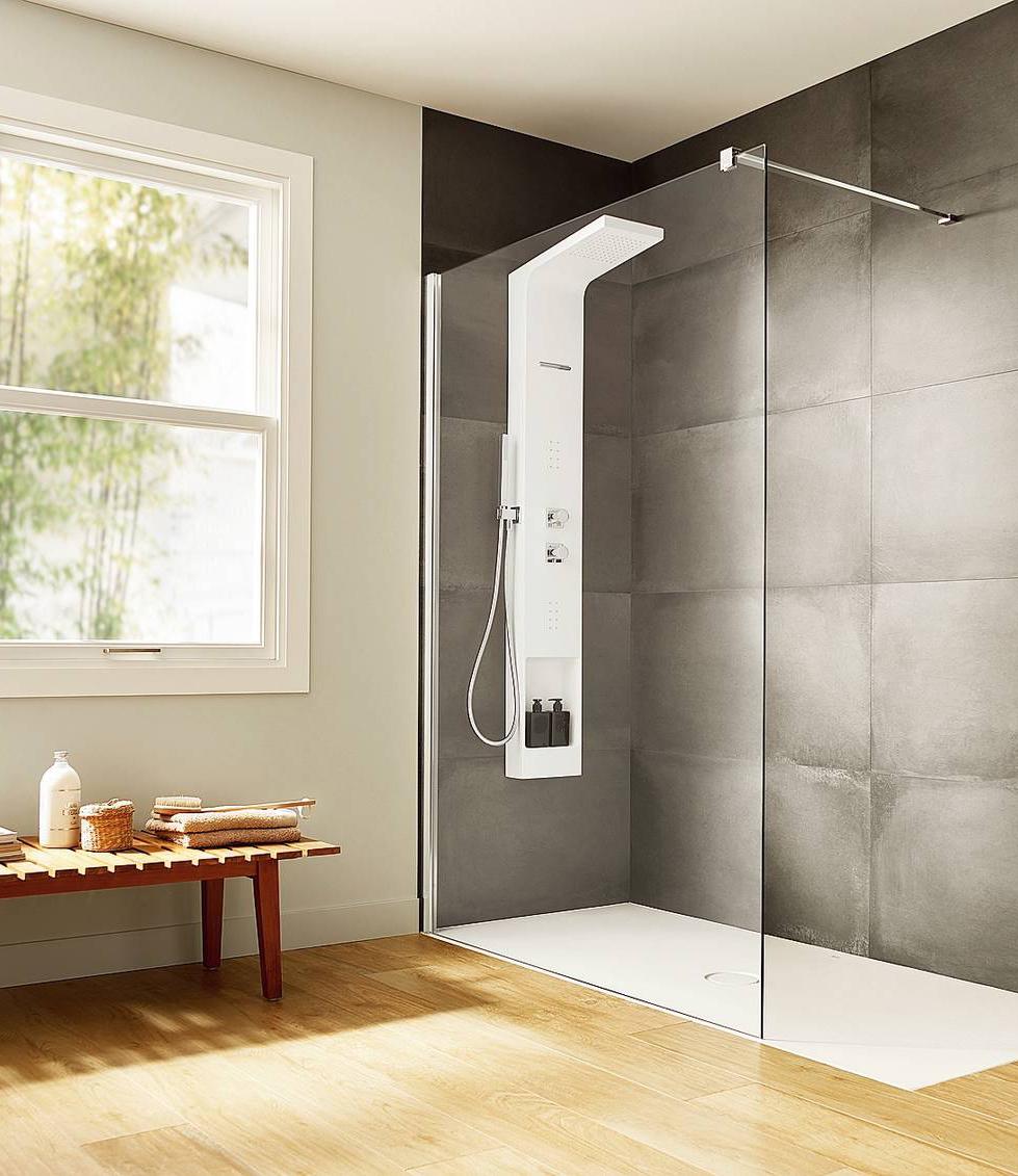 Eternal di Roca (www.roca.it)
offre massaggio alla schiena, cascata cervicale, soffione con getto a pioggia e doccetta.
Il miscelatore è termostatico.
Il pannello è in Surfex® (materiale resistente e morbido al tatto) con vano per detergenti.
Misura L 22 x P 50 x H 160 cm. Costa 1.900 euro + Iva. Eternal di Roca (www.roca.it)
offre massaggio alla schiena, cascata cervicale, soffione con getto a pioggia e doccetta.
Il miscelatore è termostatico.
Il pannello è in Surfex® (materiale resistente e morbido al tatto) con vano per detergenti.
Misura L 22 x P 50 x H 160 cm. Costa 1.900 euro + Iva.