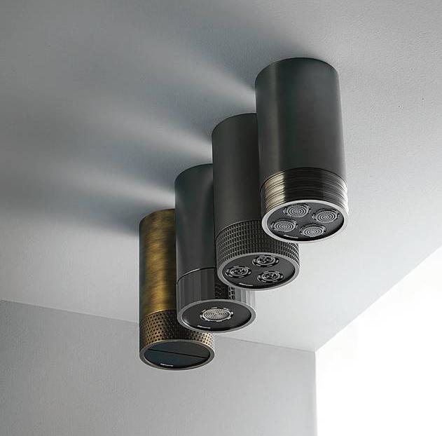 Diametro35 Wellness Impronte di Ritmonio (www.ritmonio.it)
offre Punto, Prisma, Tratto e Rigo, che si differenziano per le ghiere e i tipi di getti. In ottone in varie finiture, misurano Ø 8 cm x H 15,4 cm. Costano da 735,66 euro l'uno. Diametro35 Wellness Impronte di Ritmonio (www.ritmonio.it)
offre Punto, Prisma, Tratto e Rigo, che si differenziano per le ghiere e i tipi di getti. In ottone in varie finiture, misurano Ø 8 cm x H 15,4 cm. Costano da 735,66 euro l'uno.