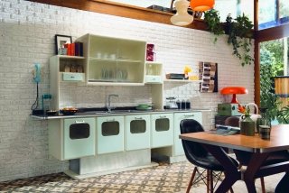 cucina con pensile in vetro Saint Louis di Marchi Cucine cucina con pensile in vetro Saint Louis di Marchi Cucine