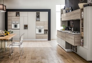 cucina in tonalità chiara in laminato Fifty di Zampieri Cucine cucina in tonalità chiara in laminato Fifty di Zampieri Cucine