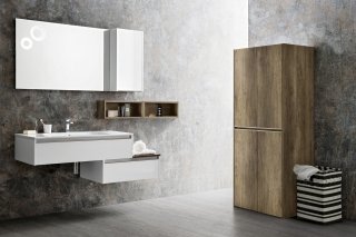 Composizione bagno di cerasa lavabo in ceramica global e mobile bianco Composizione bagno di cerasa lavabo in ceramica global e mobile bianco