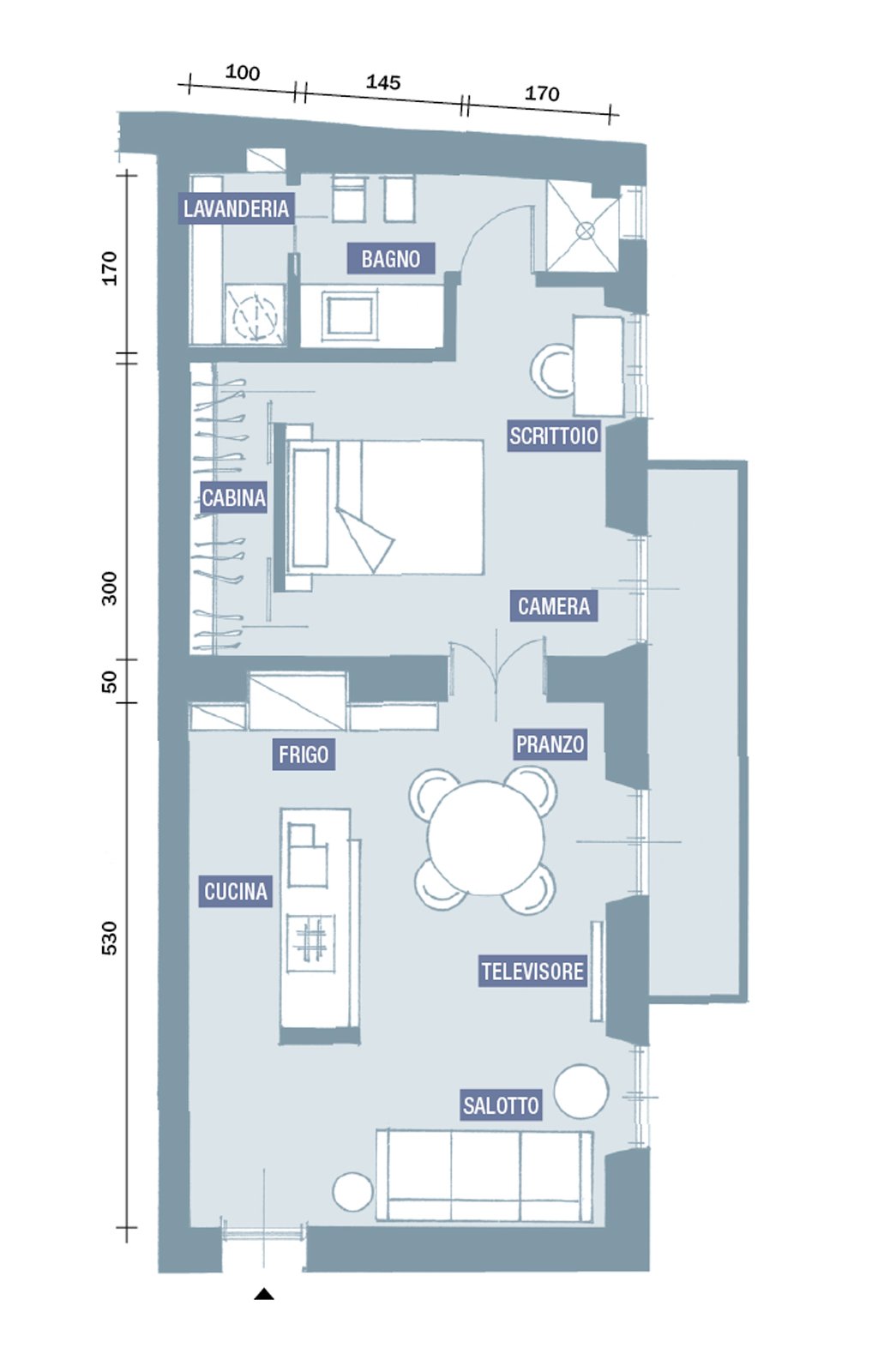 15 idee che risolvono per una casa di 44 mq, tutta da copiare cose ... Progetto casa 50 mq
