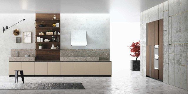 cucina con anta di tutte le basi in melaminico con spessore 2,2 cm Materia di Doimo Cucine cucina con anta di tutte le basi in melaminico con spessore 2,2 cm Materia di Doimo Cucine