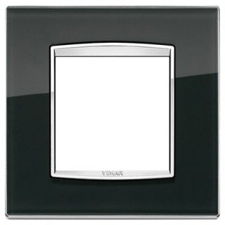 Placca Classic 2M nero ice di Vimar è Placca Classic 2M nero ice di Vimar è