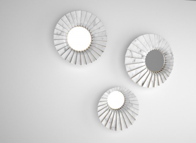 Hiro di Citco Privé è il nuovo specchio da parete con la cornice plasmata in prezioso marmo di Carrara con finiture in ottone. La forma che ricorda quella di un ventaglio mosso dal vento si ispira all’Oriente. www.citco.it Hiro di Citco Privé è il nuovo specchio da parete con la cornice plasmata in prezioso marmo di Carrara con finiture in ottone. La forma che ricorda quella di un ventaglio mosso dal vento si ispira all’Oriente. www.citco.it