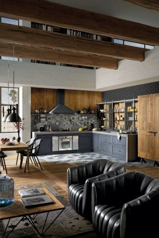 cucina grigia angolare Brera 76 di Marchi Cucine cucina grigia angolare Brera 76 di Marchi Cucine