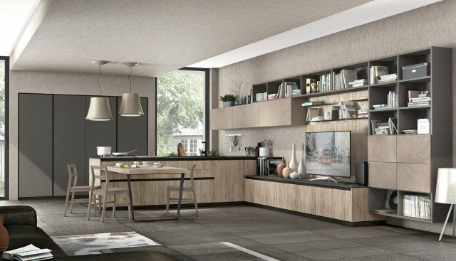 cucina con ante con apertura a gola Immagina Lux di Lube Cucine cucina con ante con apertura a gola Immagina Lux di Lube Cucine