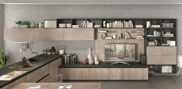 cucina aperta sul living Immagina Lux di Lube Cucine cucina aperta sul living Immagina Lux di Lube Cucine
