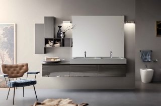 composizione Joy di cerasa arredo bagno con larghezza 210 cm e profondità 51,5 cm composizione Joy di cerasa arredo bagno con larghezza 210 cm e profondità 51,5 cm