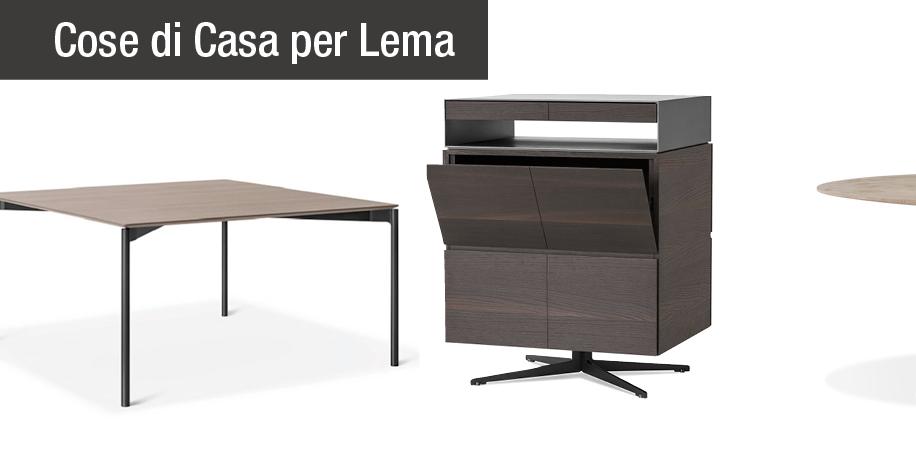 Cubo Contenitore quadrato in legno con ante, Lema