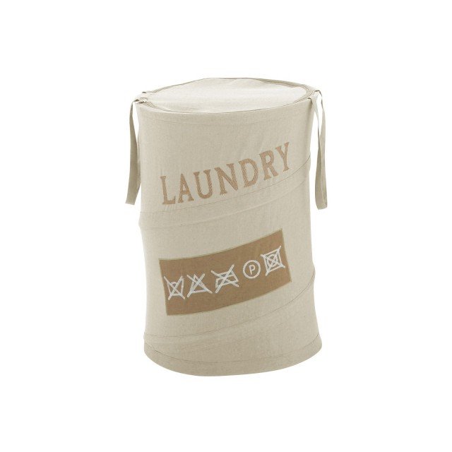 portabiancheria com maniglie Laundry ecru di Leroy Merlin in metallo, cotone e poliestere portabiancheria com maniglie Laundry ecru di Leroy Merlin in metallo, cotone e poliestere