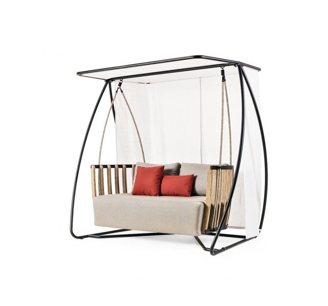 Swing, collezione lounge caratterizzata dalla duplice struttura, collaborazione tra Patrick Norguet ed Ethimo Swing, collezione lounge caratterizzata dalla duplice struttura, collaborazione tra Patrick Norguet ed Ethimo