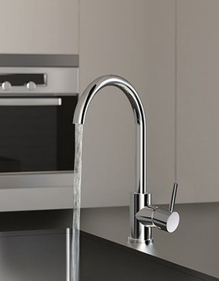 rubinetto per lavello cucina New Cleo di Fir Italia con aeratore green rubinetto per lavello cucina New Cleo di Fir Italia con aeratore green