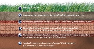 tetto giardino sistema estensivo