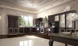 cucina laccata lucida marrone cioccolato Tiffany di Rastelli Cucine cucina laccata lucida marrone cioccolato Tiffany di Rastelli Cucine