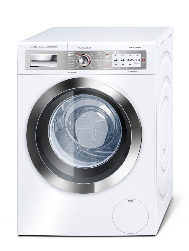 La lavatrice a carica frontale WAY28849II di Bosch è dotata di motore EcoSilence Drive, estremamente silenzioso ed efficiente che lava emettendo solo 47 decibel. Con capacità di carico di 9 kg e in classe di efficienza energetica A+++, ha sistema intelligente di dosaggio automatico del detersivo e ammorbidente. Misura L 60 x P 59 x H 85 cm. Prezzo 1.301,81 euro. www.bosch.it La lavatrice a carica frontale WAY28849II di Bosch è dotata di motore EcoSilence Drive, estremamente silenzioso ed efficiente che lava emettendo solo 47 decibel. Con capacità di carico di 9 kg e in classe di efficienza energetica A+++, ha sistema intelligente di dosaggio automatico del detersivo e ammorbidente. Misura L 60 x P 59 x H 85 cm. Prezzo 1.301,81 euro. www.bosch.it