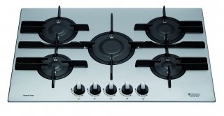 piano cottura alimentato a gas Direct Flame della linea Luce di Hotpoint piano cottura alimentato a gas Direct Flame della linea Luce di Hotpoint