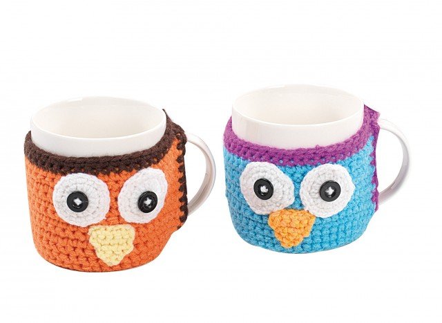 tazza in porcellana candida Mug di Maiuguali con coprimaglia a forma di gufo tazza in porcellana candida Mug di Maiuguali con coprimaglia a forma di gufo