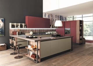 cucina aperta sul living Marina Line di Febal Casa cucina aperta sul living Marina Line di Febal Casa