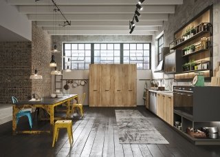 cucina industrial in nobilitato rovere Canyon Loft di Snaidero cucina industrial in nobilitato rovere Canyon Loft di Snaidero