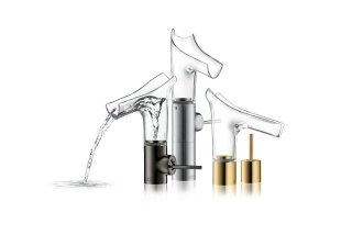 miscelatore Axor Starck V (design Philippe Starck) con finitura in vetro miscelatore Axor Starck V (design Philippe Starck) con finitura in vetro