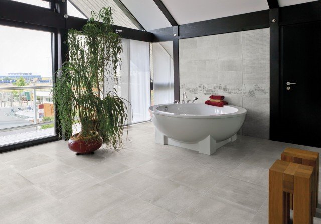 pavimento bagno collezione Icon di Ceramica Rondine in gres porcellanato effetto pietra e cemento pavimento bagno collezione Icon di Ceramica Rondine in gres porcellanato effetto pietra e cemento